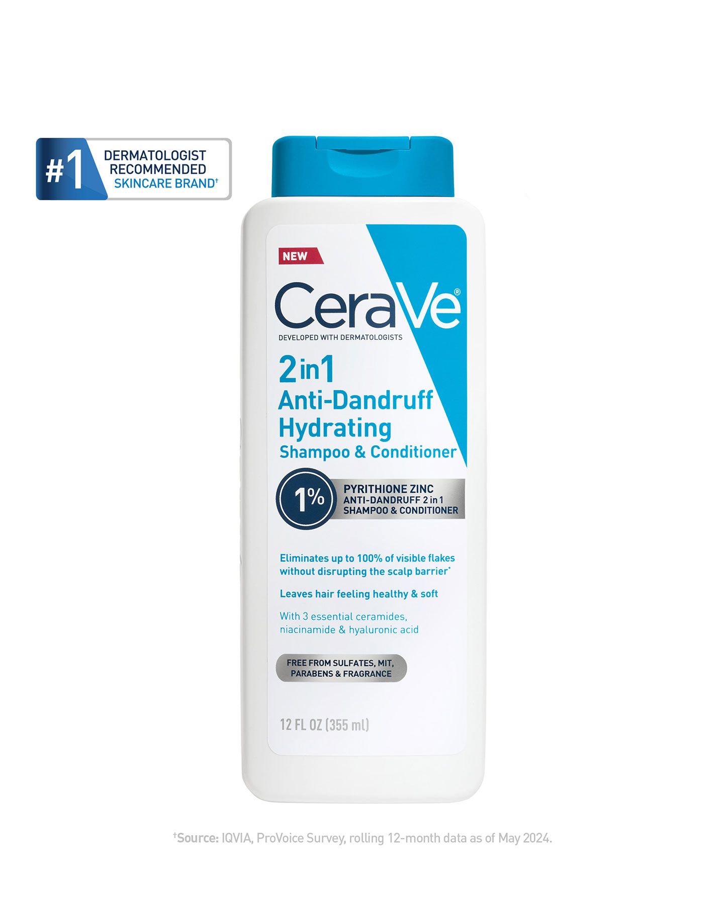 CERAVE 2in1 Anti-Dandruff Hydrating Shampoo and Conditioner 355ml