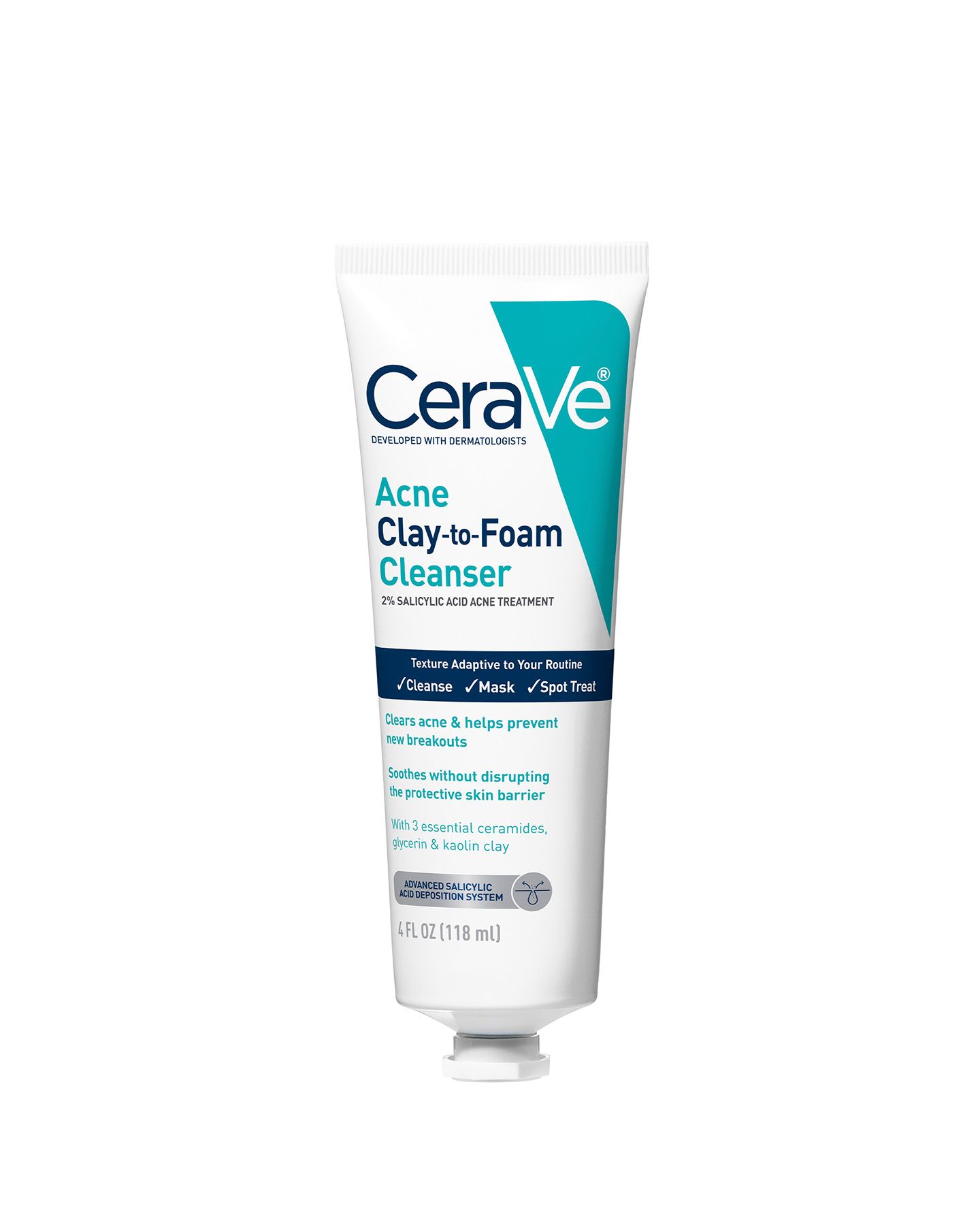 CERAVE Acne Clay-to-Foam Cleanser 118ml