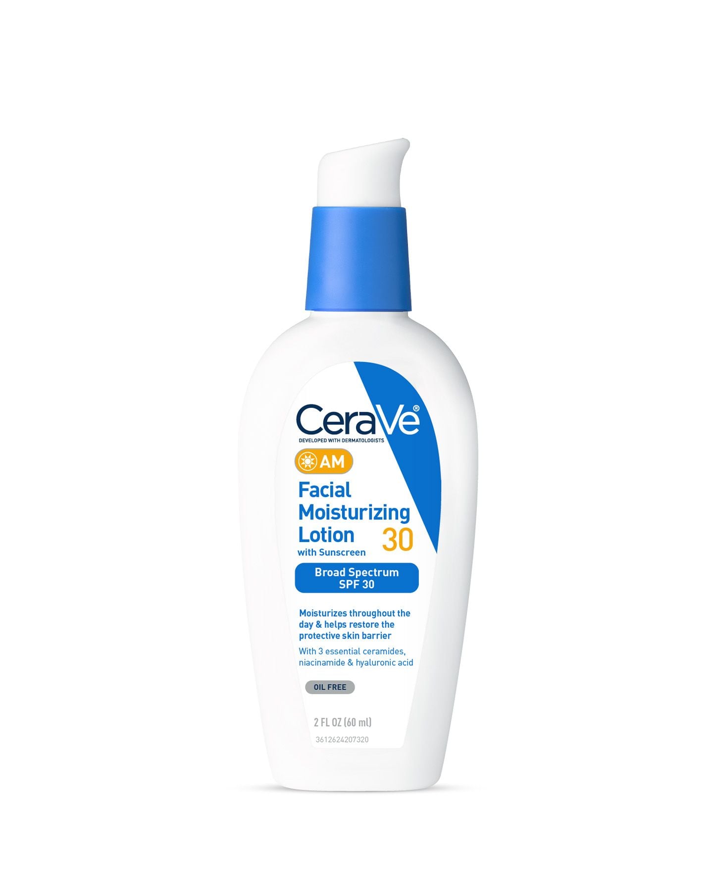 CERAVE AM Oil-Free Facial Moisturizing Lotion With Sunscreen SPF30 60ml