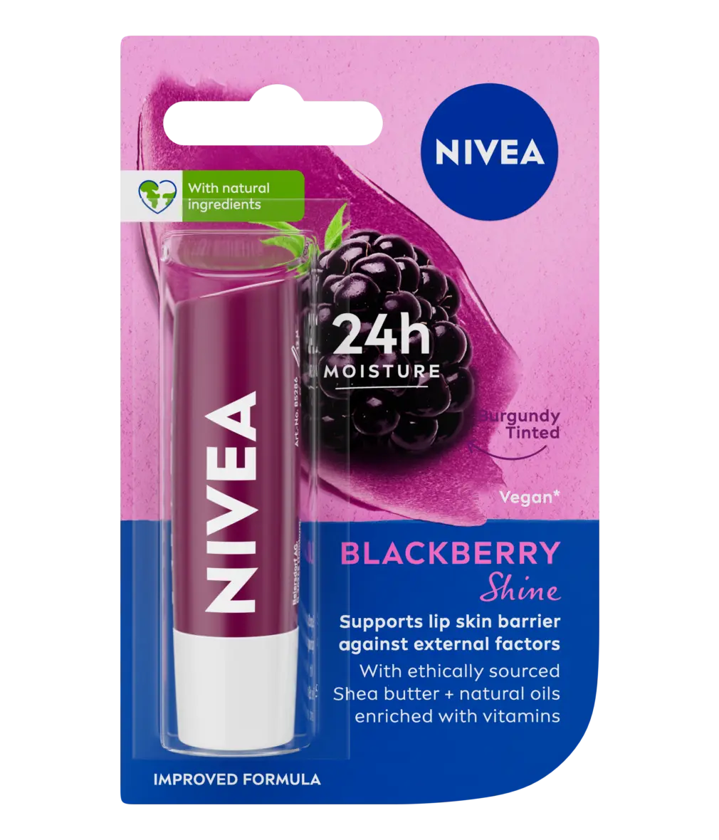 NIVEA Black Berry Shine Lip Balm 4.8g